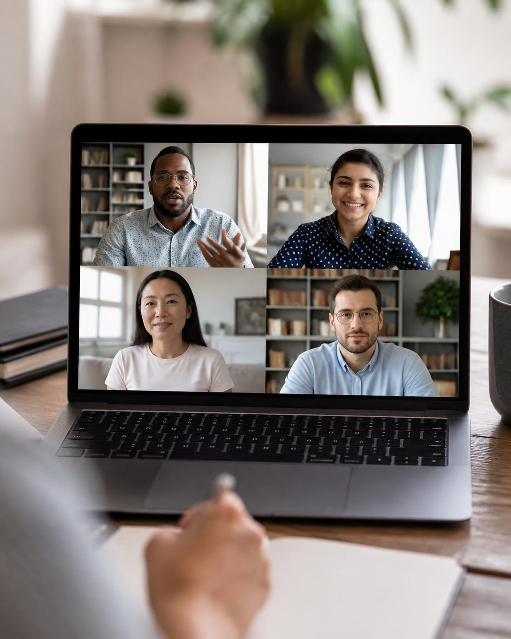 Leaders participating in a virtual group coaching session.