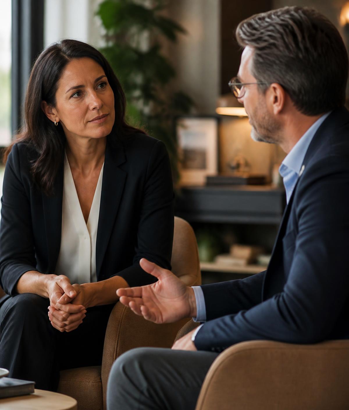 Leader participating in a one-to-one coaching conversation.
